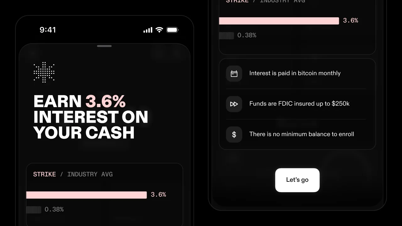 Earn interest on cash paid in bitcoin